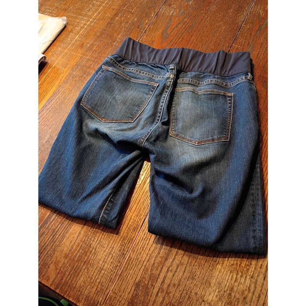 Size 8 Maternity Gap 1969 Always Skinny Pull On Denim Blue Jeans Casual Pants - Picture 3 of 3